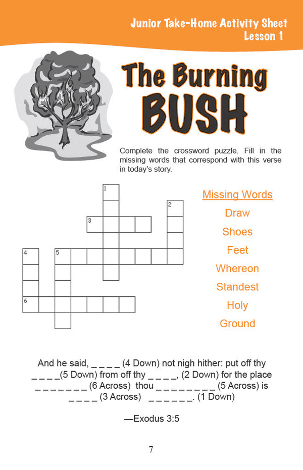 Coming Out of Egypt - Junior Workbook (Digital)