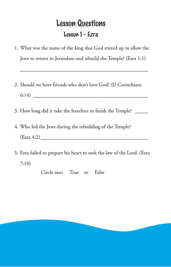Old Testament Highlights - Junior Workbook