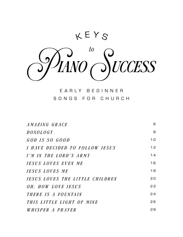 Keys to Piano Success - Early Beginner