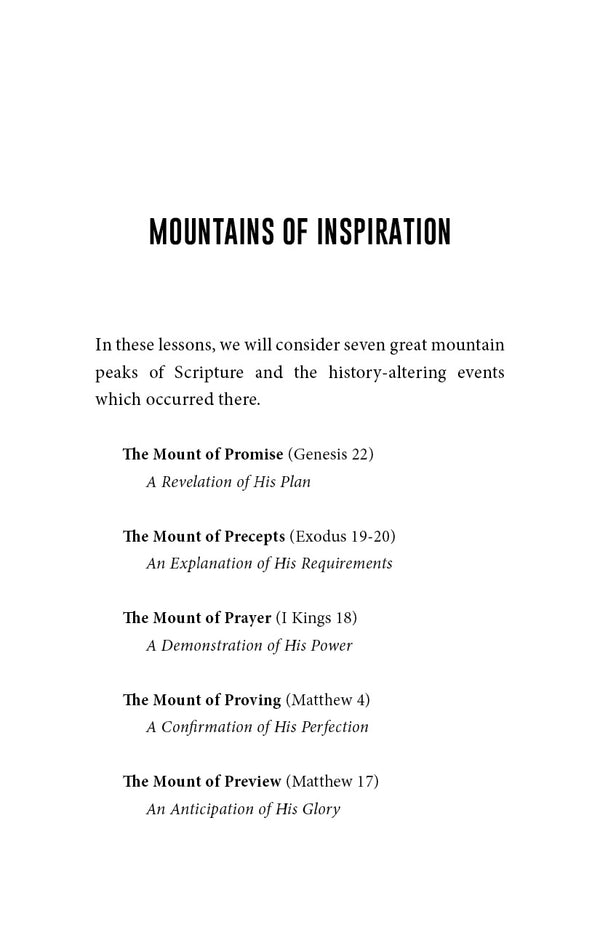 Mountains and Valleys of Scripture Student Edition