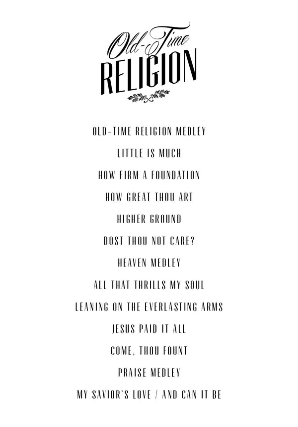 Old-Time Religion - Arrangements for Ladies Groups