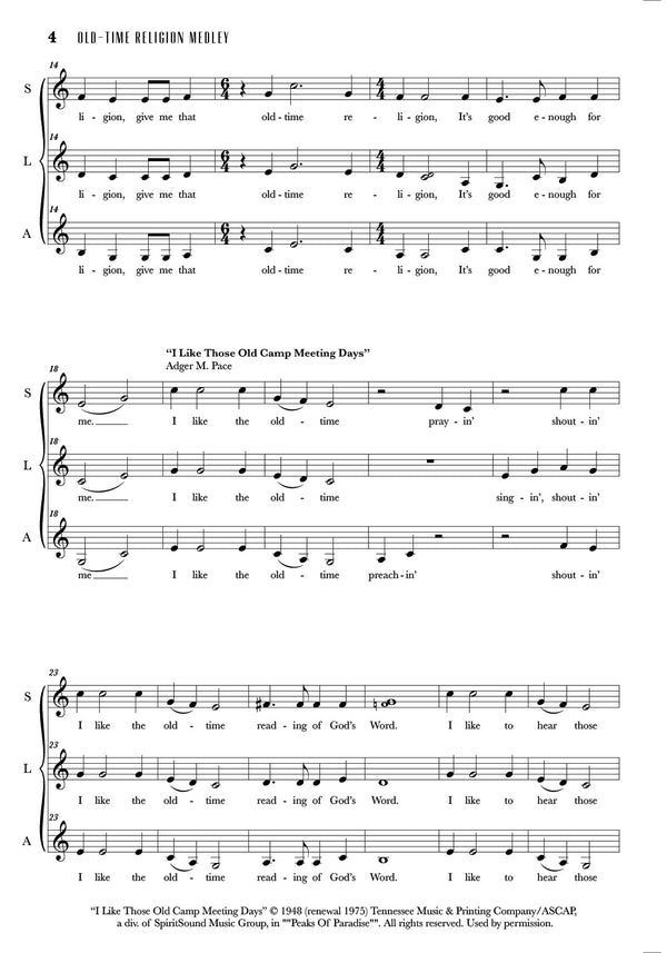 Old-Time Religion - Music CD and Arrangement Book