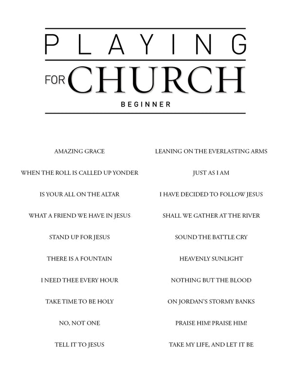 Playing for Church - Beginner