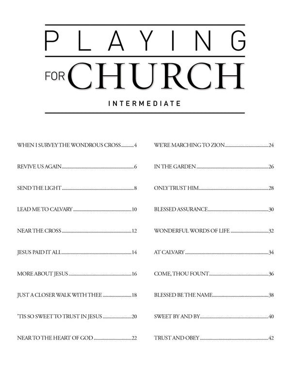 Playing for Church - Intermediate