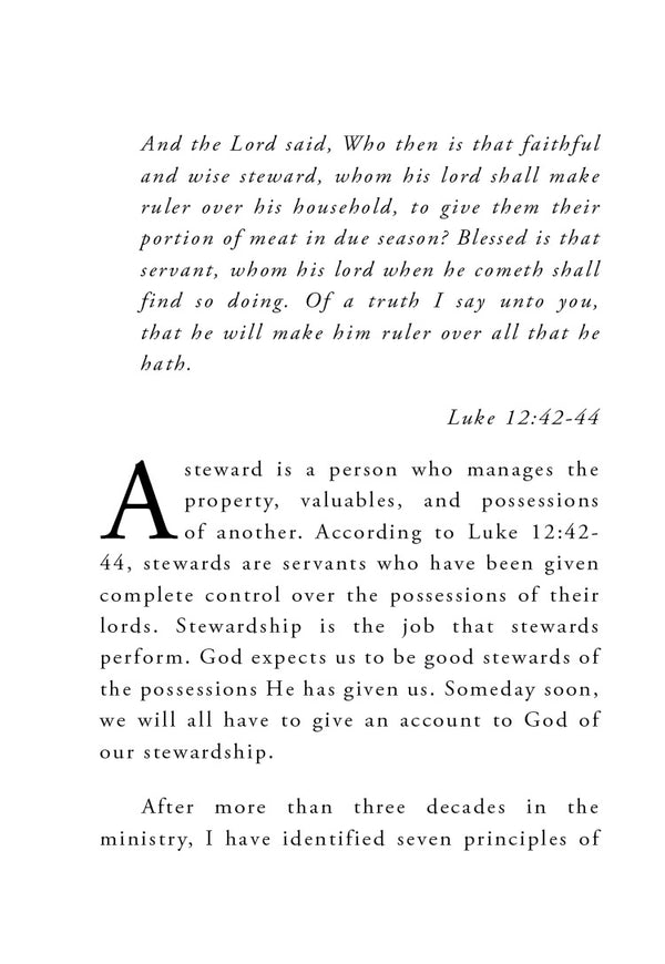 Principles of Stewardship