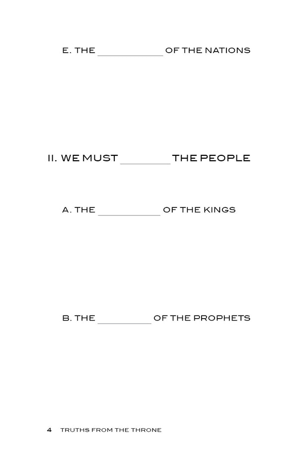 Truths from the Throne Student Edition