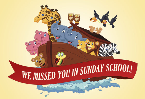 We Missed You In Sunday School Postcards (A)