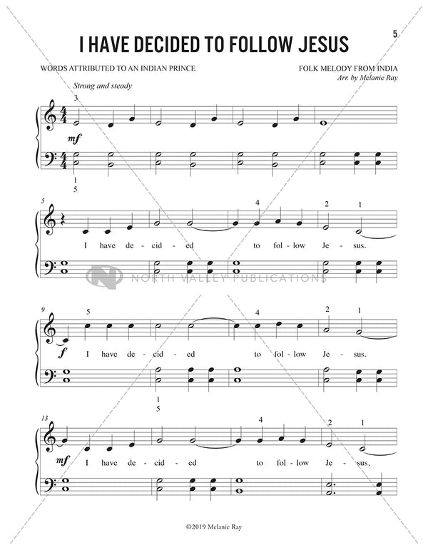 Gospel Hymn Arrangements for Early Intermediate Piano