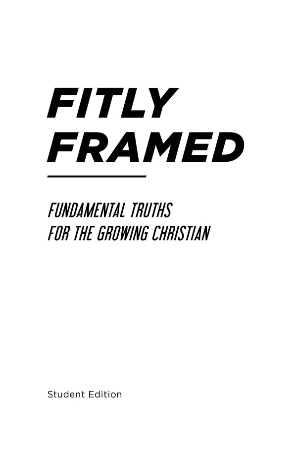 Fitly Framed Student Edition