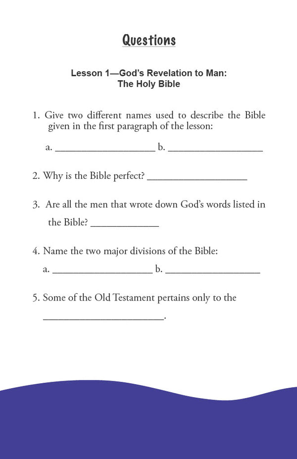 In the Beginning - Junior Workbook (Digital)