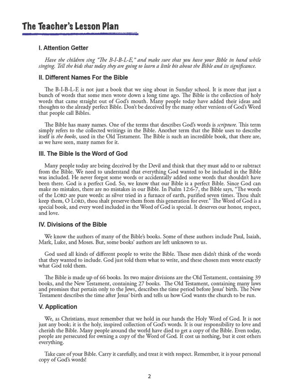 In the Beginning - Junior Teacher's Manual