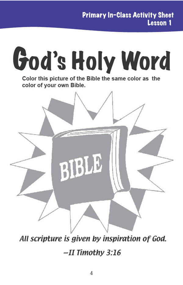 In the Beginning - Primary Workbook
