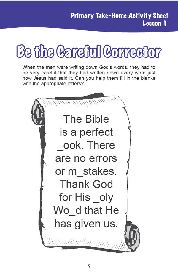 In the Beginning - Primary Workbook