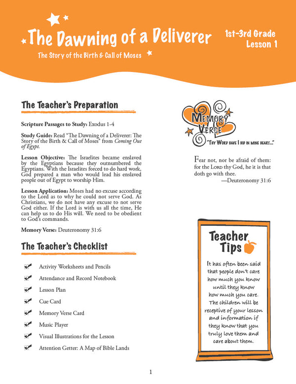 Coming Out of Egypt - Teacher's Manual (Digital)
