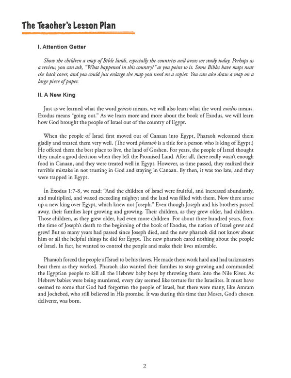Coming Out of Egypt - Teacher's Manual (Digital)