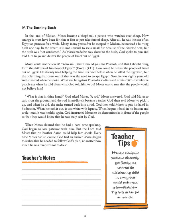 Coming Out of Egypt - Primary Teacher's Manual