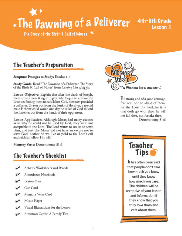 Coming Out of Egypt - Teacher's Manual (Digital)