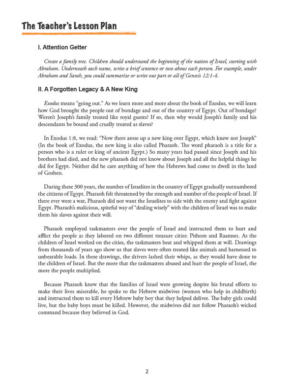 Coming Out of Egypt - Teacher's Manual (Digital)