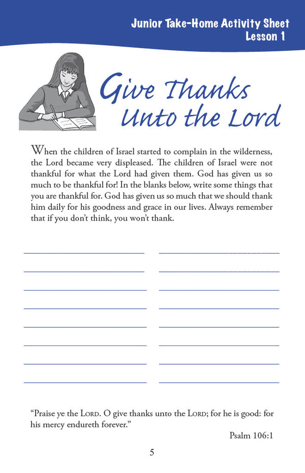 In the Wilderness - Junior Workbook