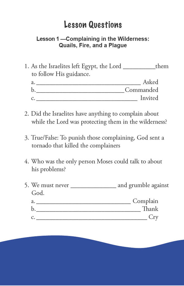 In the Wilderness - Primary Workbook (Digital)