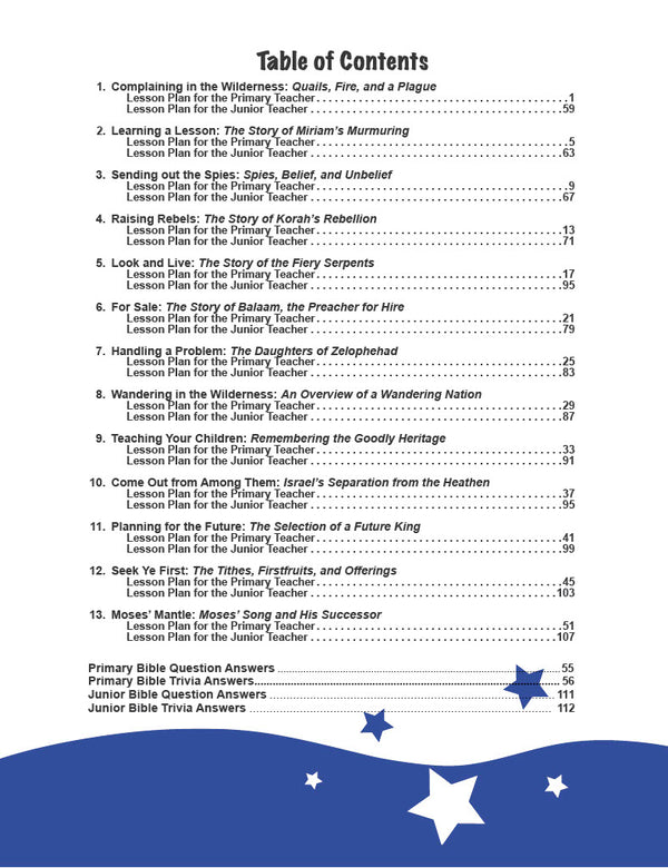 In the Wilderness - Teacher's Manual