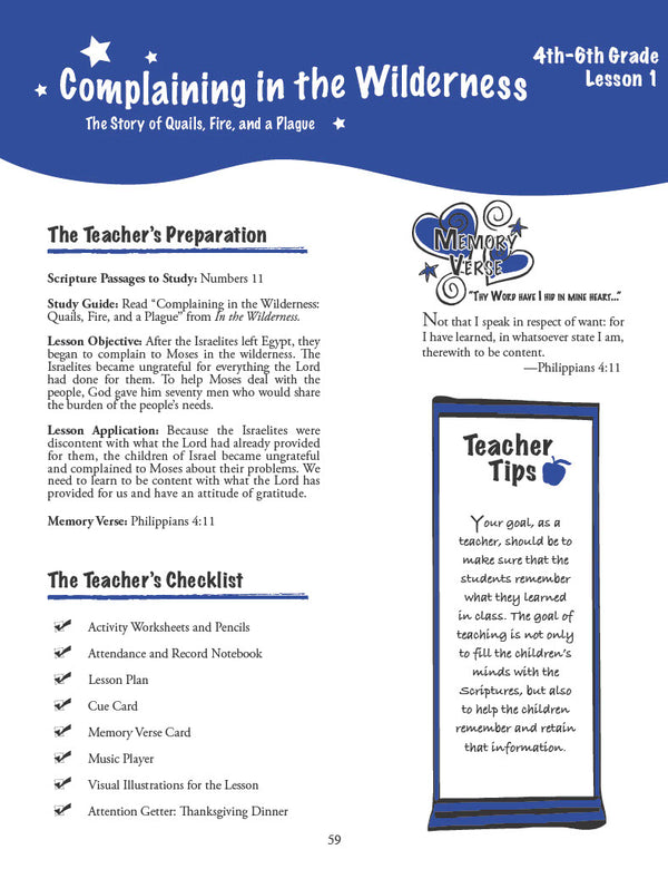 In the Wilderness - Teacher's Manual (Digital)