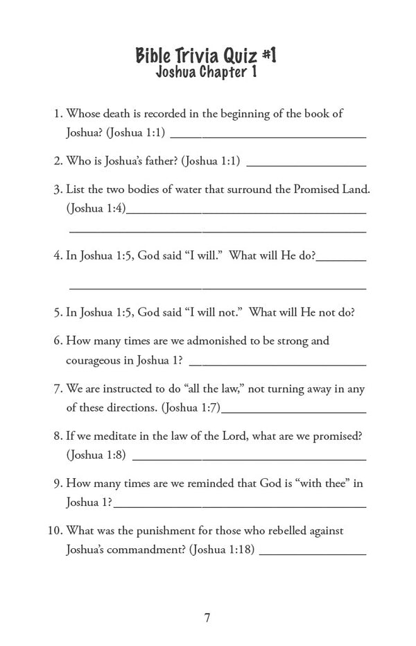 The Promised Land - Junior Workbook