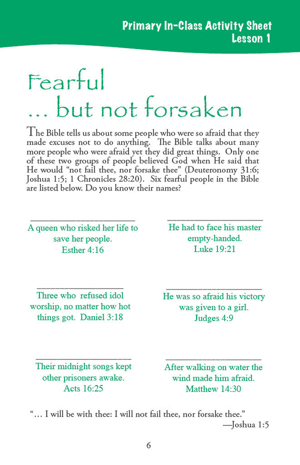 The Promised Land - Primary Workbook (Digital)