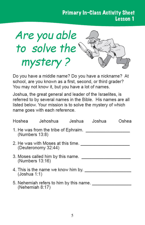 The Promised Land - Primary Workbook (Digital)