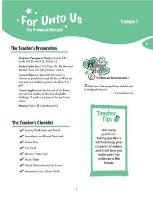 The Life of Christ I - Teacher's Manual