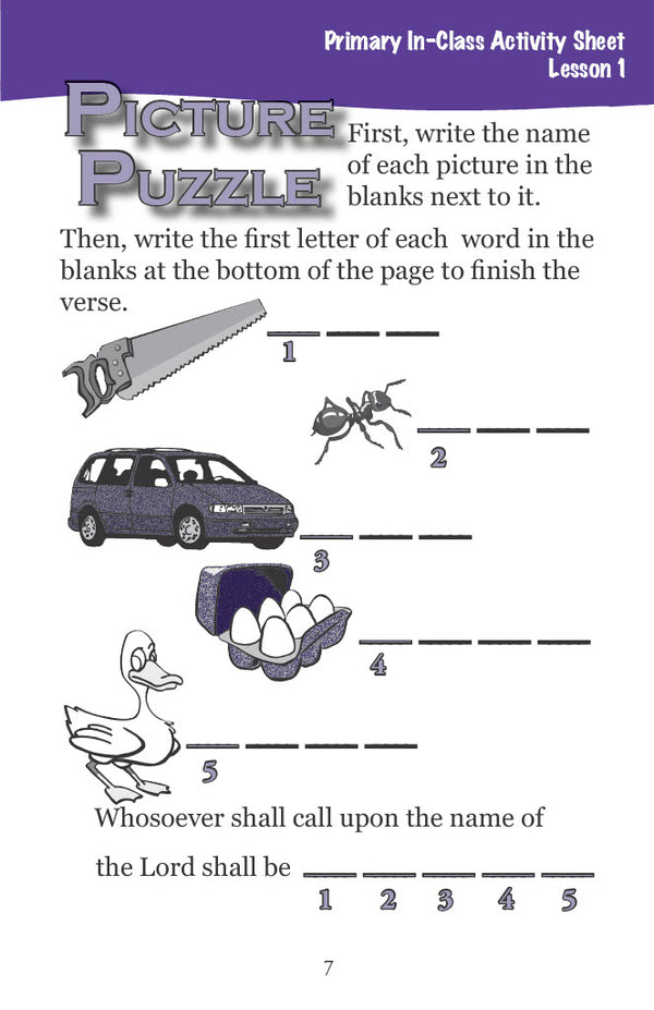 New Testament Highlights I - Primary Workbook (Digital)