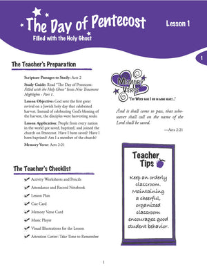 New Testament Highlights I - Teacher's Manual