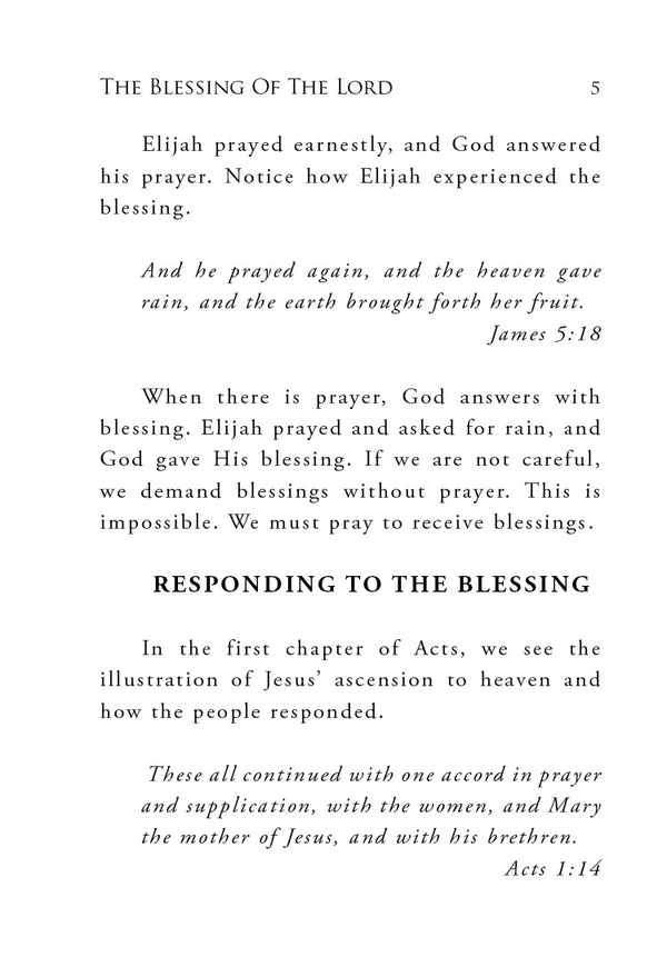The Blessing of the Lord