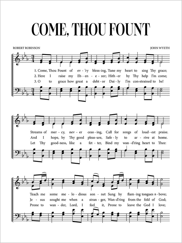 Come Thou Fount - Sheet Music