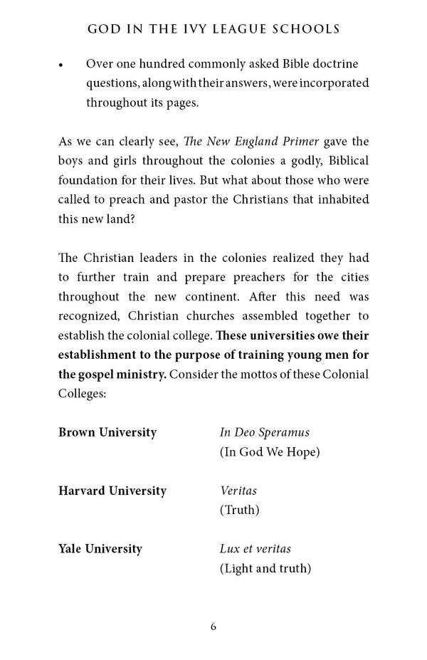 God in the Ivy League Schools