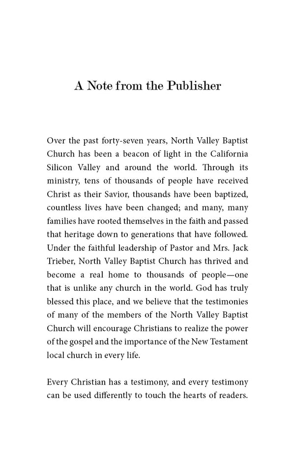 How North Valley Baptist Church Reached Me