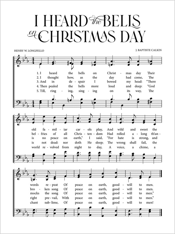 I Heard the Bells on Christmas Day- Sheet Music