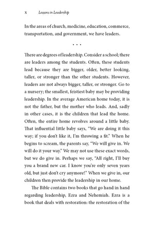 Lessons in Leadership