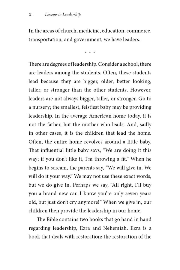 Lessons in Leadership