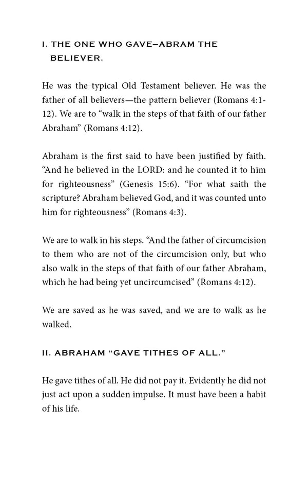 Pattern for Scriptural Giving