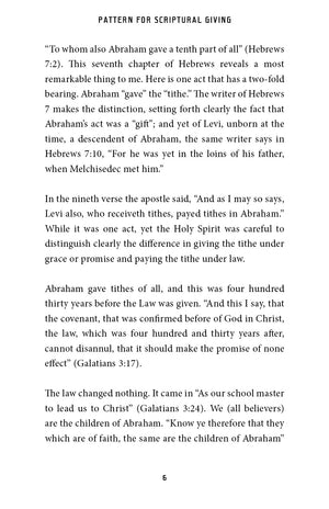 Pattern for Scriptural Giving
