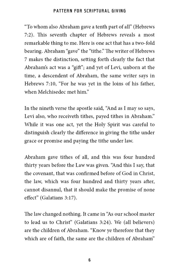 Pattern for Scriptural Giving