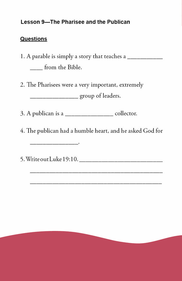 Stories of Salvation - Junior Workbook (Digital)