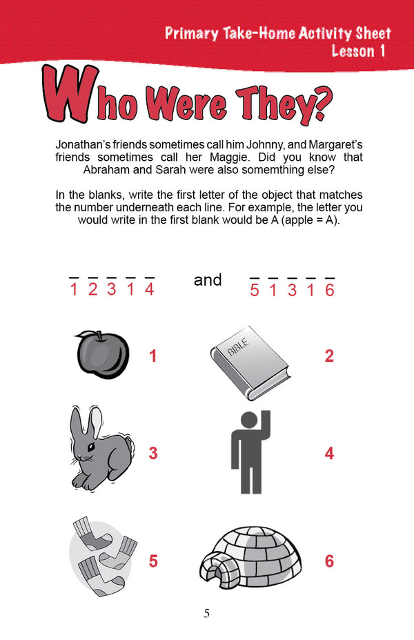 Stories of Salvation - Primary Workbook (Digital)