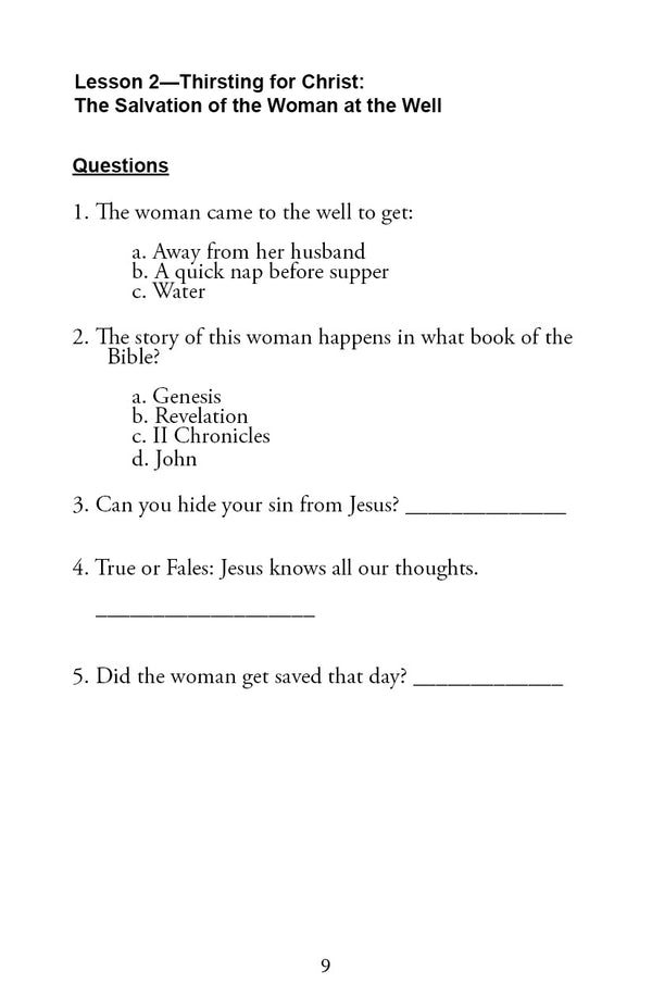 Stories of Salvation - Primary Workbook (Digital)
