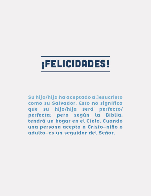 Baptism Booklet - Spanish