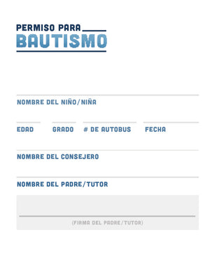 Baptism Booklet - Spanish
