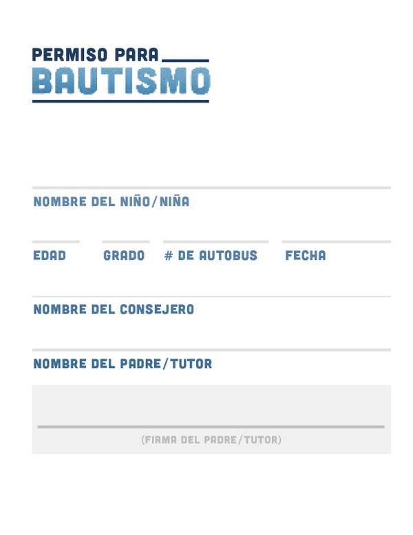 Baptism Booklet - Spanish