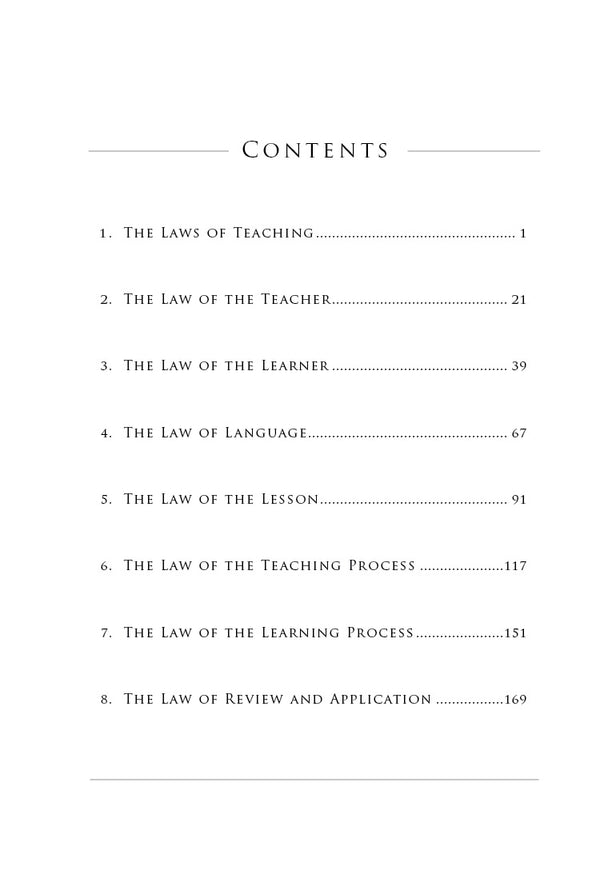 The Seven Laws of Teaching