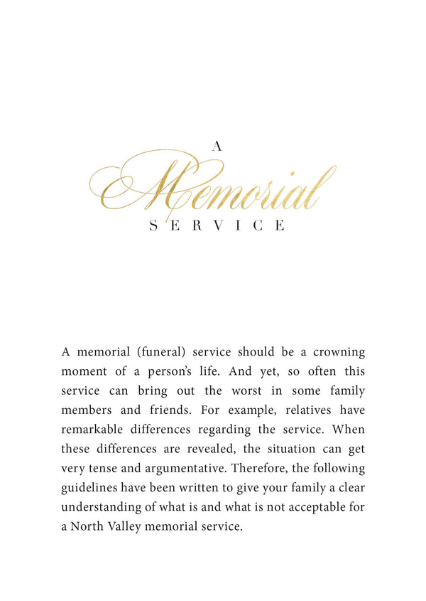 A Memorial Service
